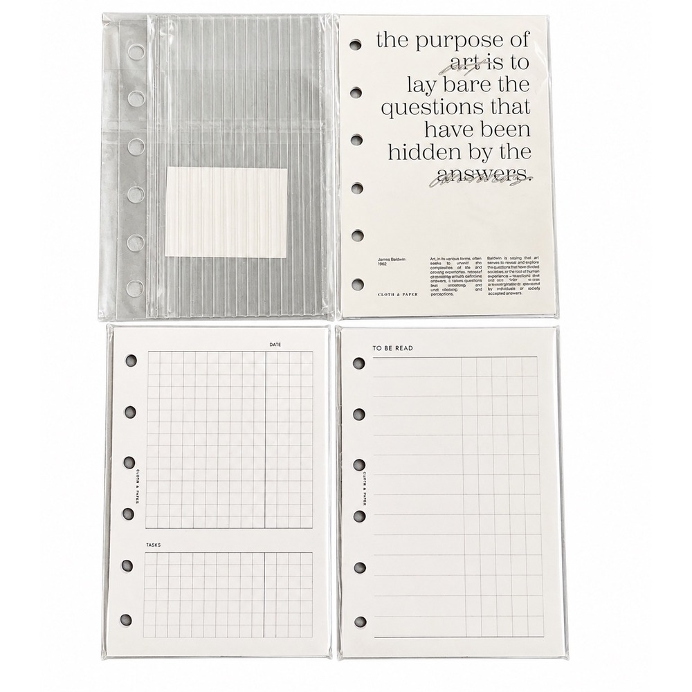 Cloth & Paper (C&P) Fluted Dashboard Pocket Planner Insert Bundle